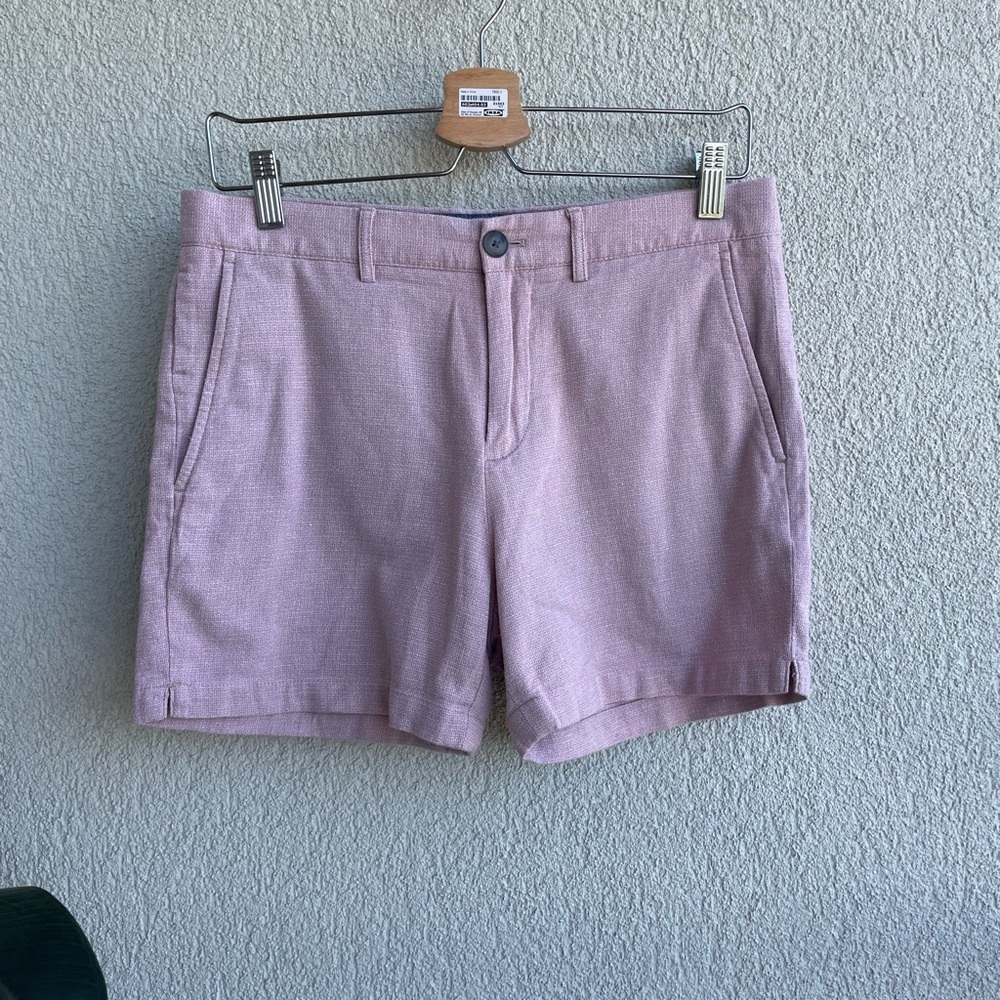 Club Monaco Jax Fit Cotton Linen Tailored Shorts